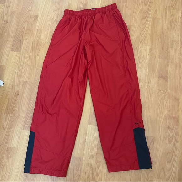 Nike Baggy Vintage Y2K Red Windbreaker Pants Women’s XL